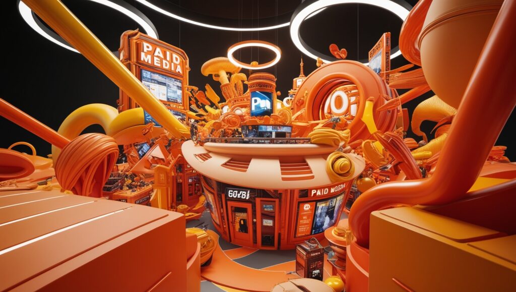 paid media 3d illustration